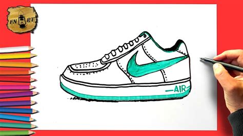 nike air force 1 tekenen|nike air force one shoes drawing.